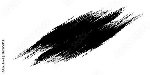 Handcrafted rough edge sticker, grunge badge brush retro ink style