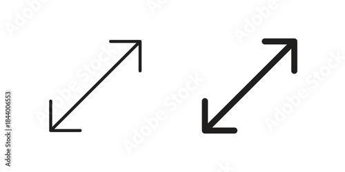 Resize icon design element, vector illustration. Editable vector collections.