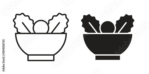 Salad icon design element, vector illustration. Editable vector collections.