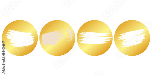 Set of golden scratch card surfaces with scraped textures isolated on white background. Collection of lotto winner, money prize, sale coupon, jackpot scratch cards Vector illustration.