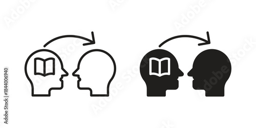 Share thoughts icon design element, vector illustration. Editable vector collections.