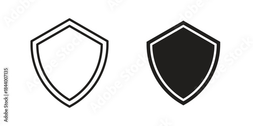 Shield icon design element, vector illustration. Editable vector collections.