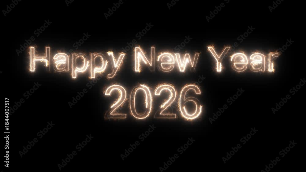 2026 Luxury Gold Background with Shining Line Effects. Happy New Year ...