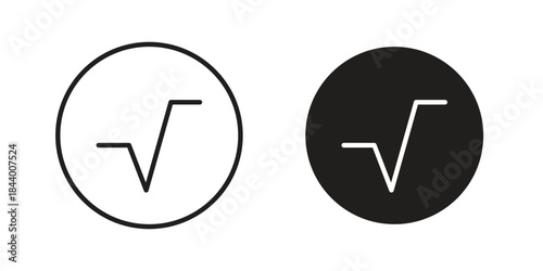 Square root icon design element, vector illustration. Editable vector collections.