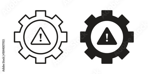 Technical warning icon design element, vector illustration. Editable vector collections.