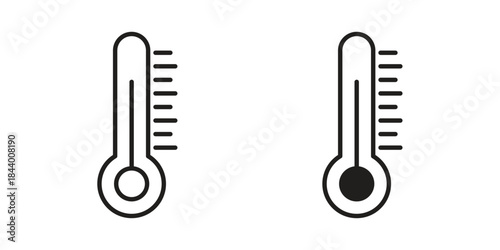 Temperature icon design element, vector illustration. Editable vector collections.
