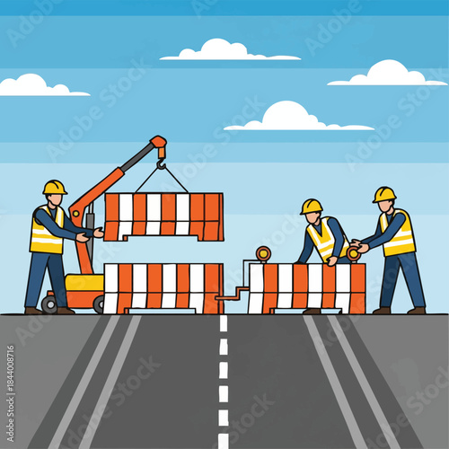 workers unloading shipping containers from truck.