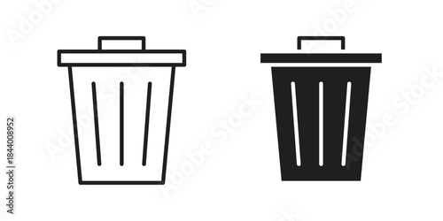 Trash icon design element, vector illustration. Editable vector collections.
