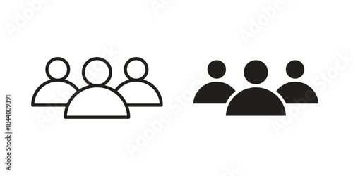 Users icon design element, vector illustration. Editable vector collections.