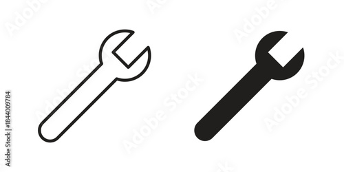 Wrench icon design element, vector illustration. Editable vector collections.