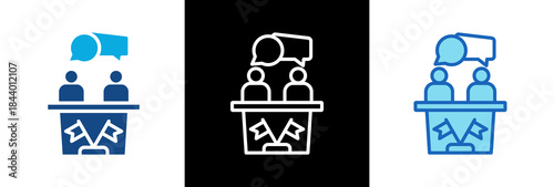 Political Dialogue triplestyle icon