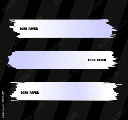 Torn Paper Pieces Background Vector