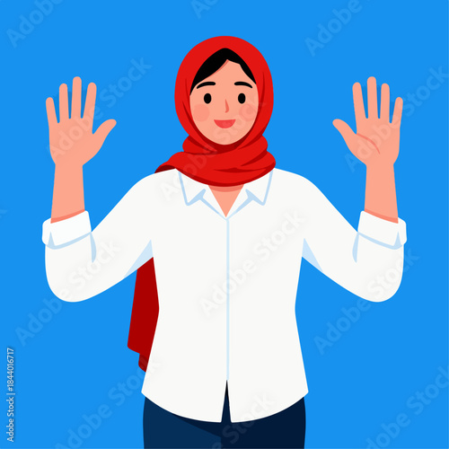 vector illustration of people welcoming Ramadan