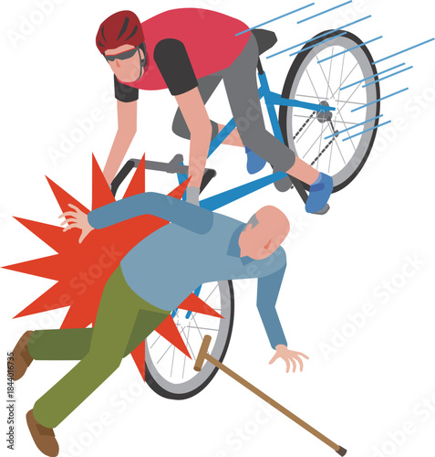 高齢者と自転車の事故