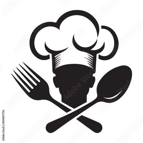 Professional Chef Emblem – Cooking Logo with Spoon Fork Design