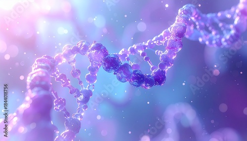 Glowing DNA Double Helix Structure – Genetics and Biotechnology Concept