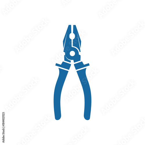 Blue Pliers Icon Precision Tool for Gripping and Cutting.