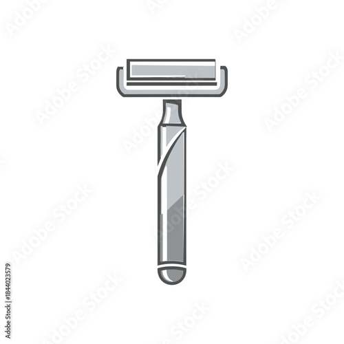 Classic double edge safety razor vector illustration icon.
