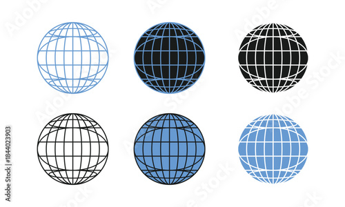 Globe Grid Earth – Wireframe World Map Sphere Vector