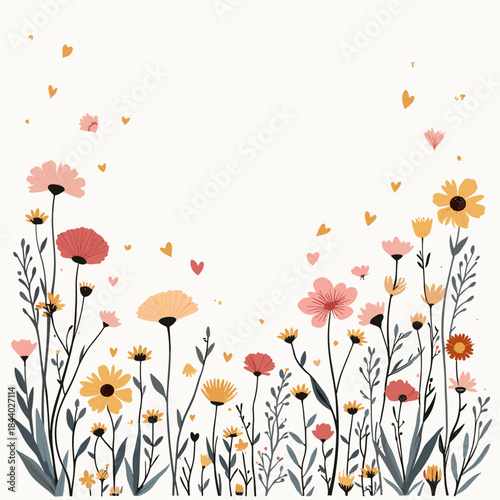 Nature Wildflower Floral Elements
