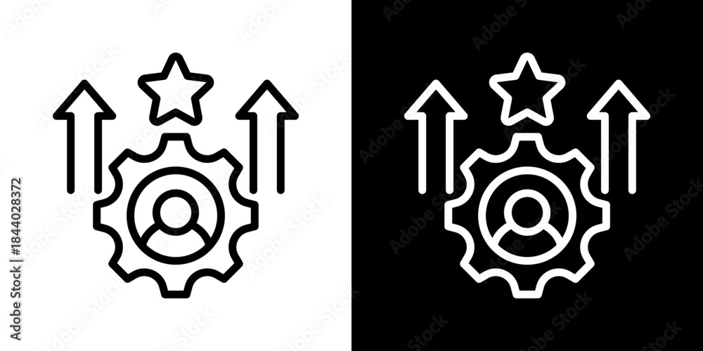 Obraz premium Talent Development Icon Of Line Black And White Style 