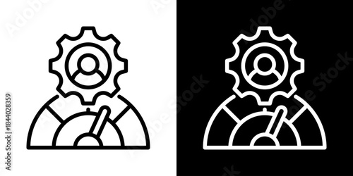 Performance Icon Of Line Black And White Style 