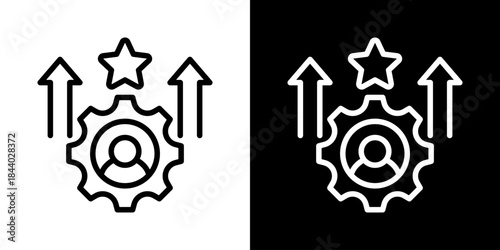 Talent Development Icon Of Line Black And White Style 