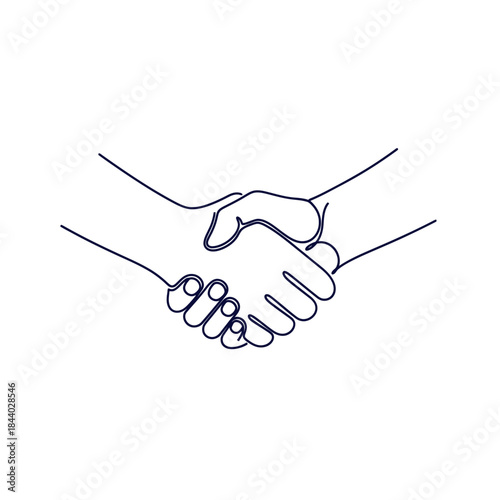 Business Agreement, Handshake, Office, Illustration, Professional Environment, Close-Up View, Trust and Cooperation