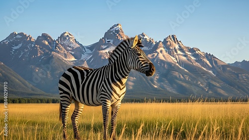 High resolution animal portrait zebra american in outdoor safari habitat showing striped skin texture natural wildlife mammal environment for stock photography nature education branding
