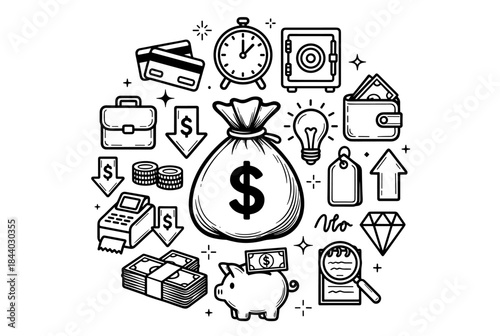 Unlock financial prosperity with this dynamic money and investment concept, ideal for banking, savings, and business ventures, showing potential growth