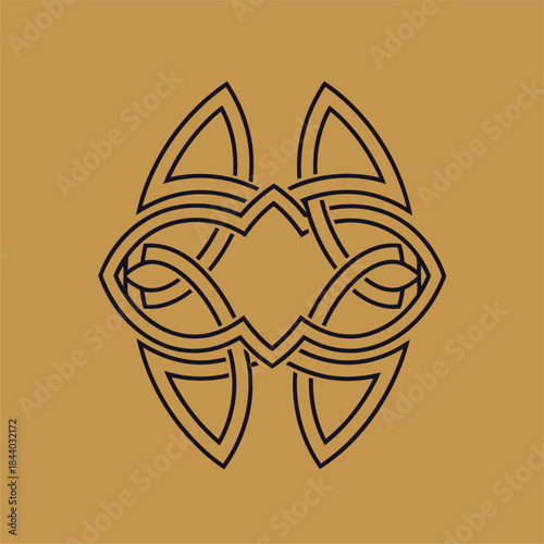 Abstract Line Art Design, Intricate Patterns, Digital Illustration, Graphic Design, Minimalist Style, Creative Concept