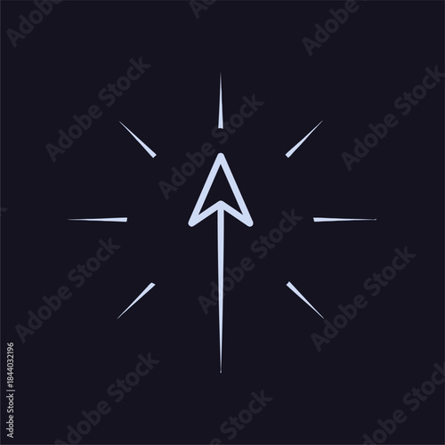 Dynamic Arrow Symbol Design, Modern Graphics, Digital Art, Abstract Style, Eye-catching Illustrations