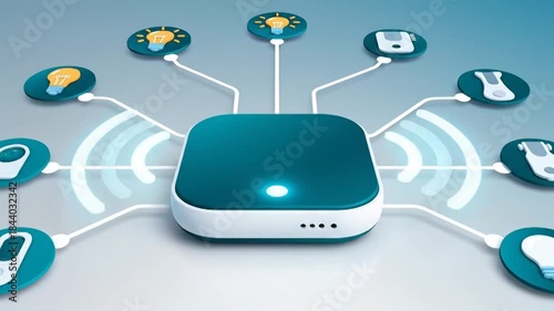 Smart Home Hub Connecting Devices for Automation and Control.