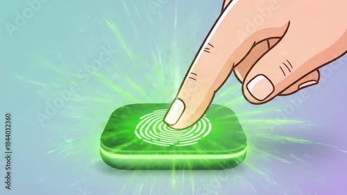 Fingerprint Scan Unlocks Secure Access Technology.