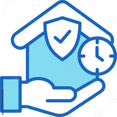 Long Term Care blue icon