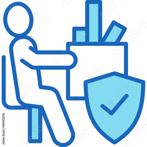 Job Loss Insurance blue icon