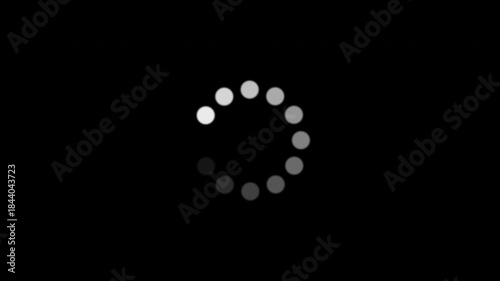 White Circular loading mark with transparent background, Animation of a loading spinning load wheel. Loading Bar Circle animation, circle loading arrow icon refresh and reload animated 4K Footage