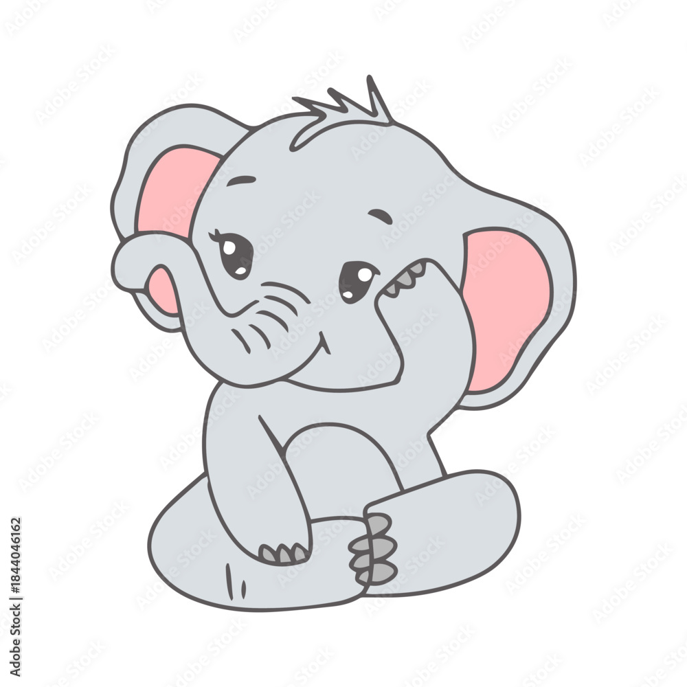 Fototapeta premium Cute Elephant Character Mascot 