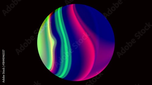 Neon Gradient Abstract Sphere Motion Background