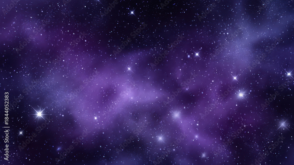 Obraz premium Majestic Deep Indigo Background with Smooth Composition of Stars and Cosmic Elements in a Space Setting for Artistic Projects and Designs