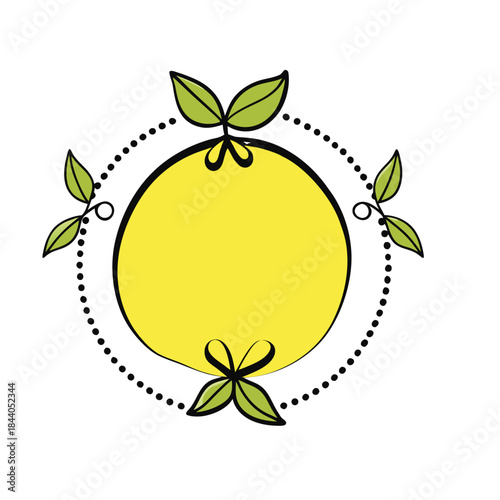 Frame of lemon and lime