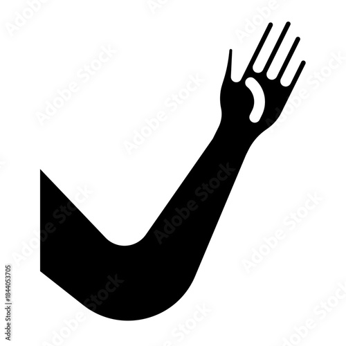 Arms body outline icon glyph vector design illustrator