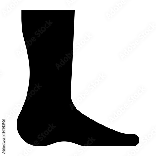 Foot  body outline icon glyph vector design illustrator