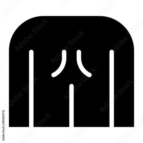 Back body outline icon glyph vector design illustrator
