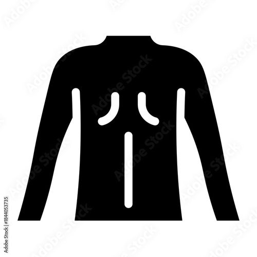 Upper  body outline icon glyph vector design illustrator