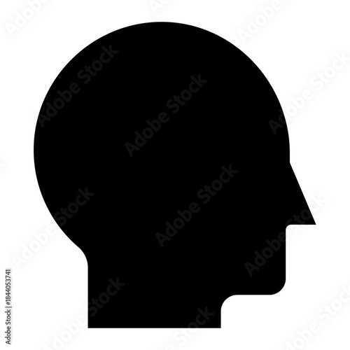 Head  body outline icon glyph vector design illustrator