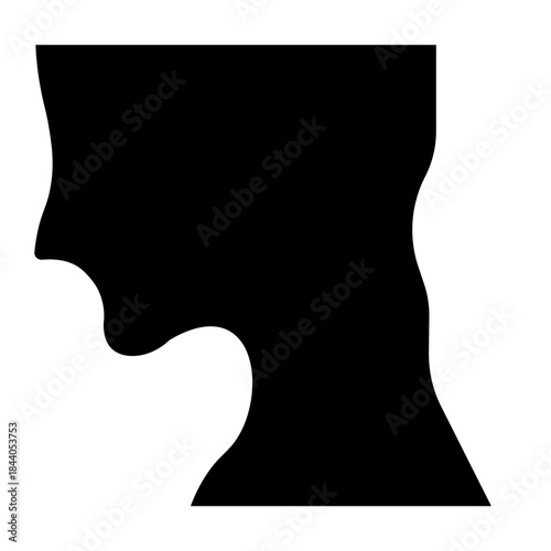Neck  body outline icon glyph vector design illustrator