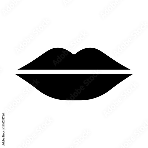 Mouth body outline icon glyph vector design illustrator