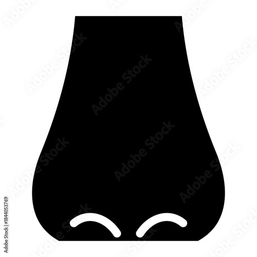 Nose  body outline icon glyph vector design illustrator