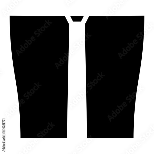 Thighs body outline icon glyph vector design illustrator